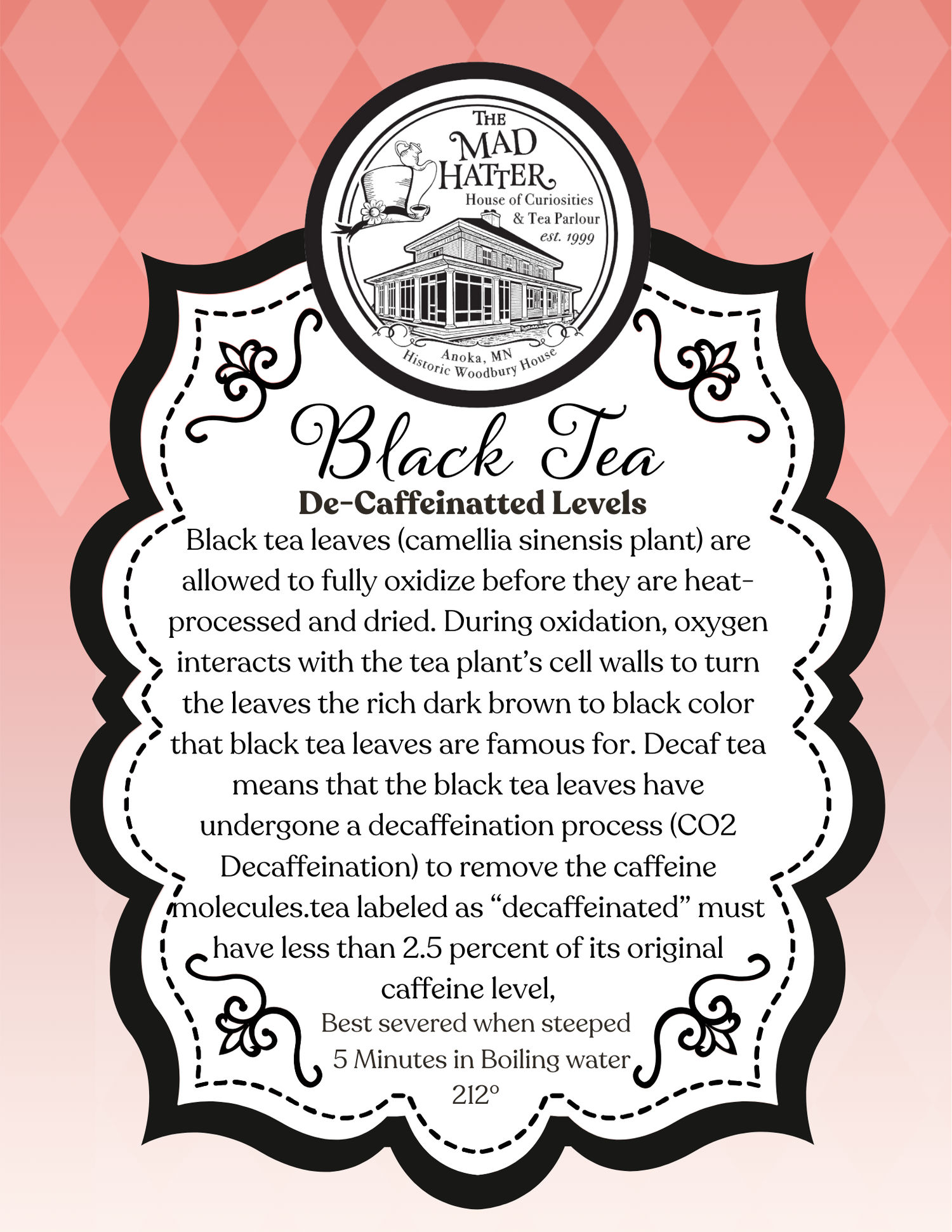 Mad Hatter Decaffeinated Tea Collection